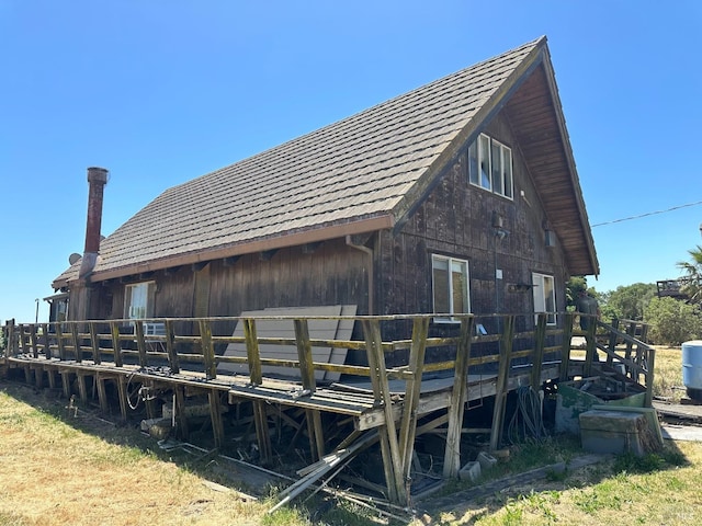 exterior space with a wooden deck