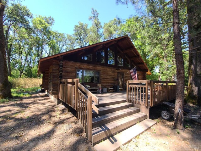 exterior space with a deck