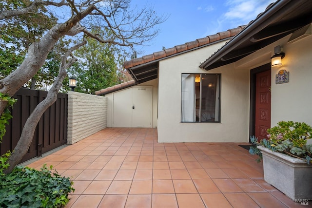 view of patio / terrace with fence