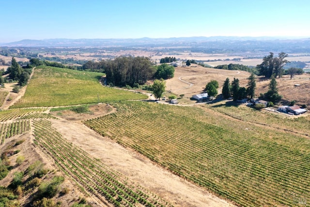 aerial view with a rural view