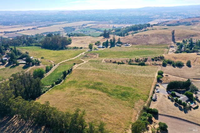 drone / aerial view featuring a rural view