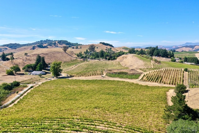 mountain view with a rural view