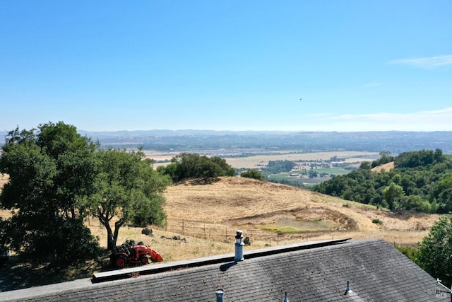 property view of mountains with a rural view