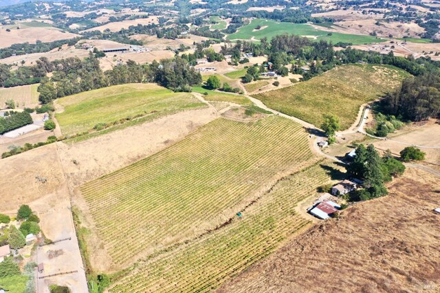 aerial view featuring a rural view