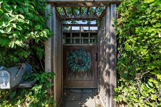 view of doorway to property