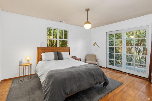 bedroom featuring hardwood / wood-style floors