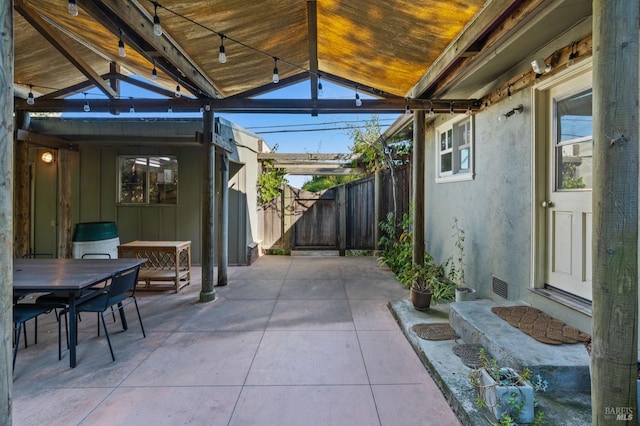 view of patio with a gazebo