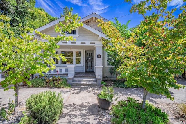 view of front of property with covered porch