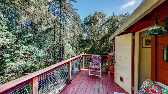 view of wooden deck