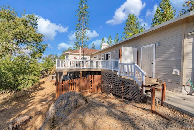 rear view of house with a deck