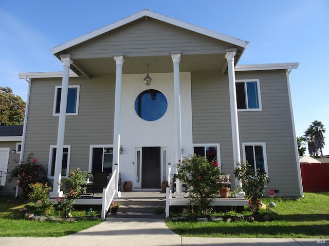 view of front of house with covered porch