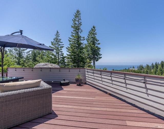 view of wooden terrace