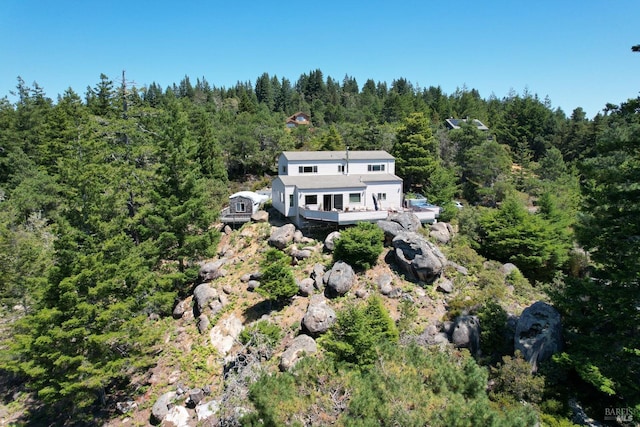 aerial view with a view of trees