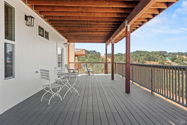 view of wooden terrace