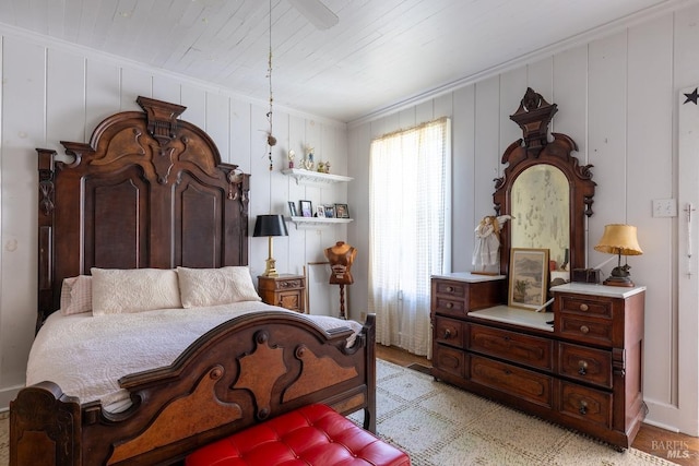 bedroom featuring light hardwood / wood-style flooring