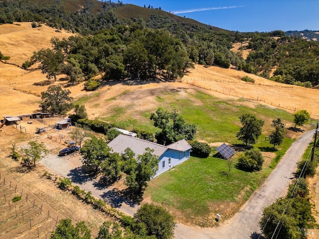 bird's eye view featuring a rural view