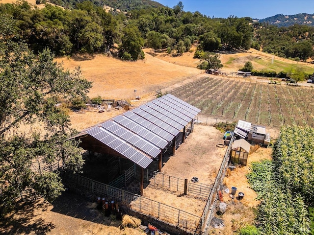 aerial view featuring a rural view