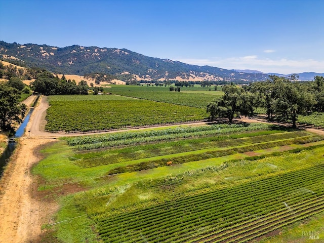 view of mountain feature featuring a rural view