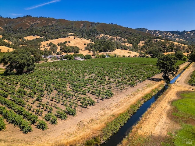 view of mountain feature featuring a rural view