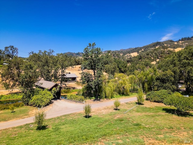 view of home's community featuring a mountain view