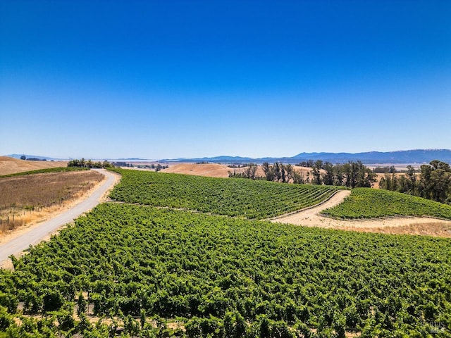 property view of mountains featuring a rural view