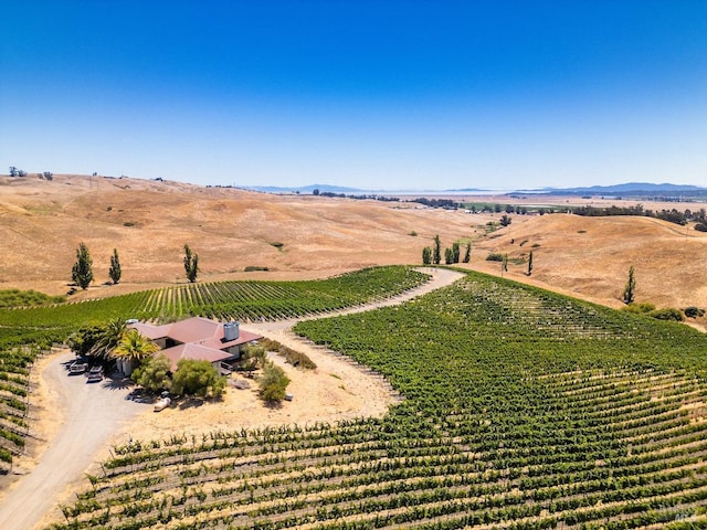 aerial view featuring a rural view