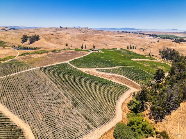 aerial view featuring a rural view