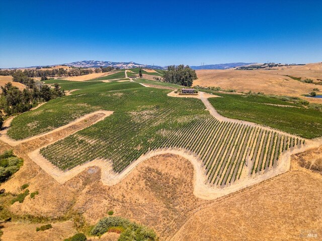 birds eye view of property featuring a rural view