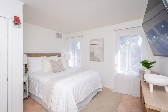 view of tiled bedroom