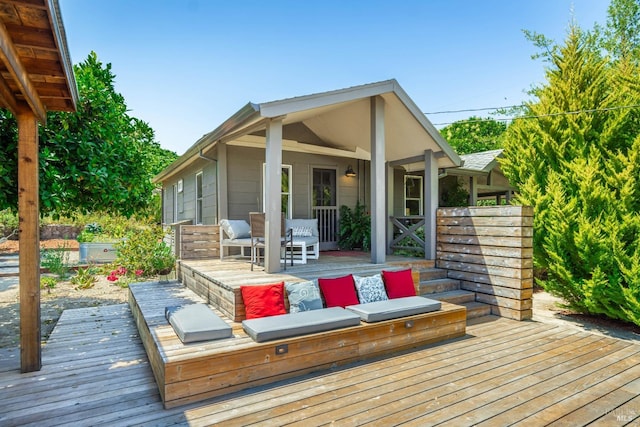 view of wooden terrace