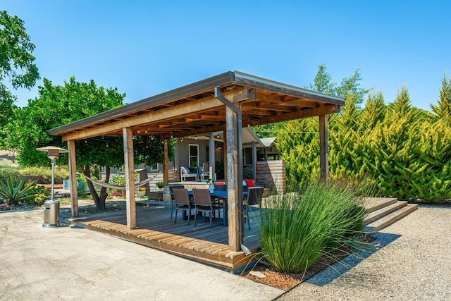 view of patio / terrace featuring a deck