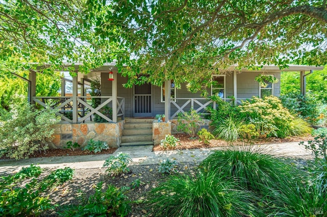 view of front of house with covered porch