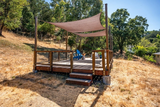 view of wooden deck