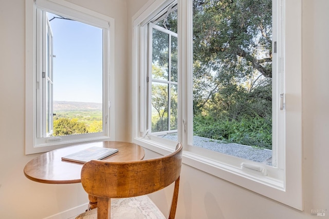 dining space featuring a healthy amount of sunlight