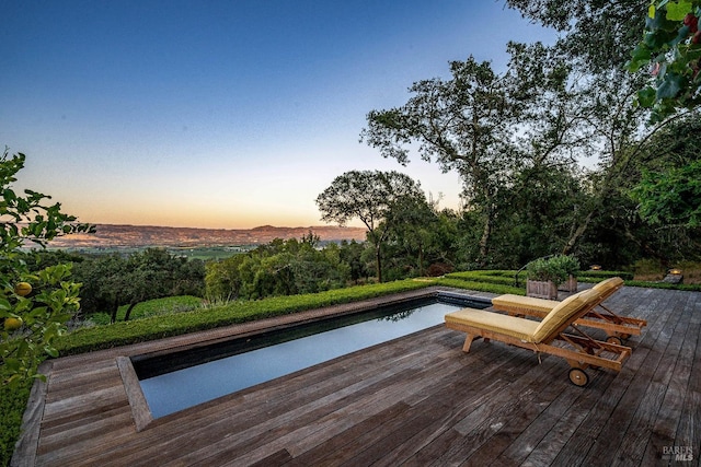 view of deck at dusk