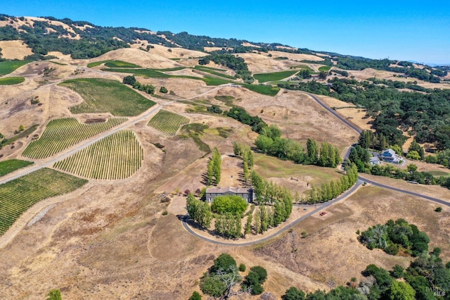 drone / aerial view with a rural view