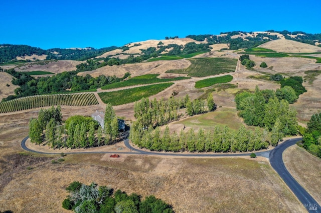 aerial view featuring a mountain view