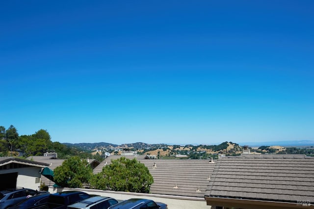 exterior space with a mountain view