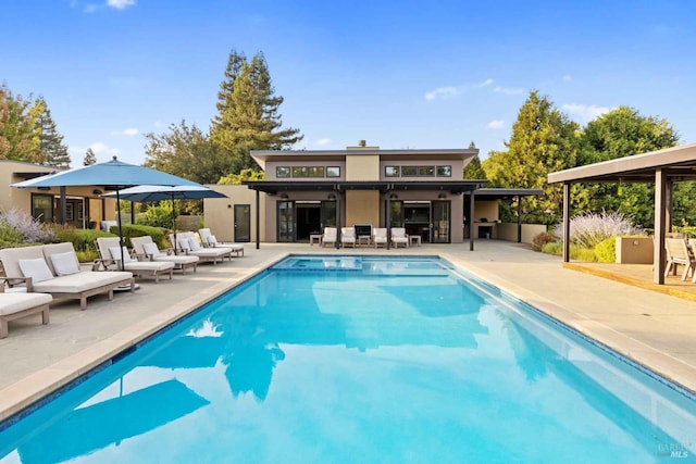 view of pool with a patio area