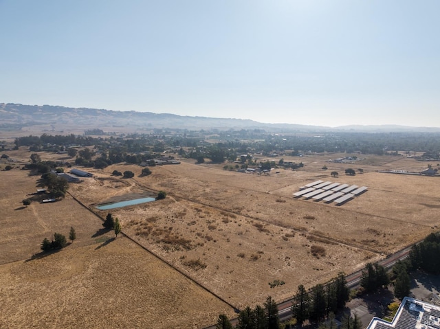 drone / aerial view with a rural view