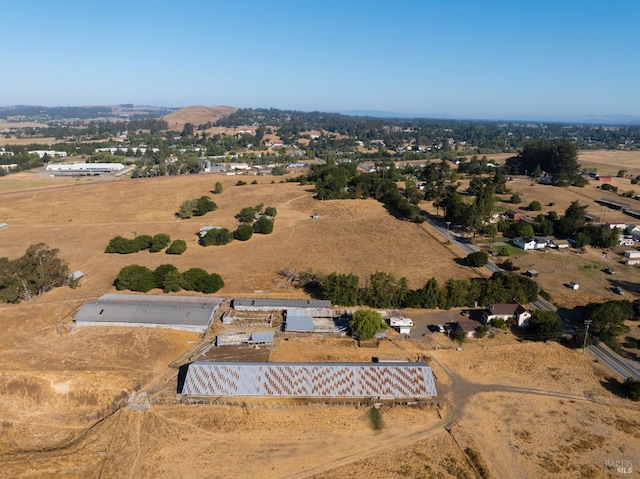 bird's eye view with a rural view