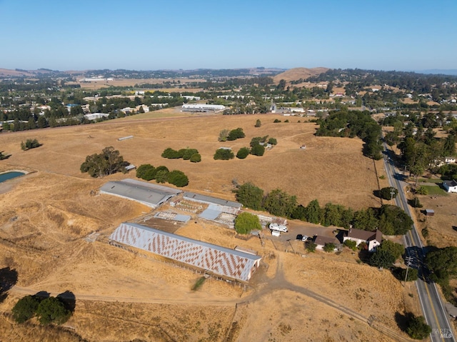 bird's eye view featuring a rural view