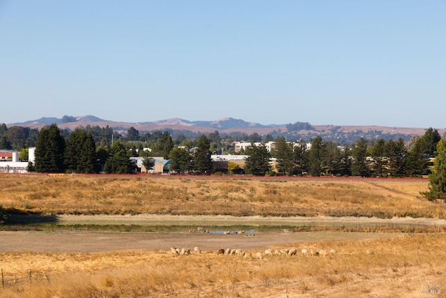 property view of mountains with a rural view