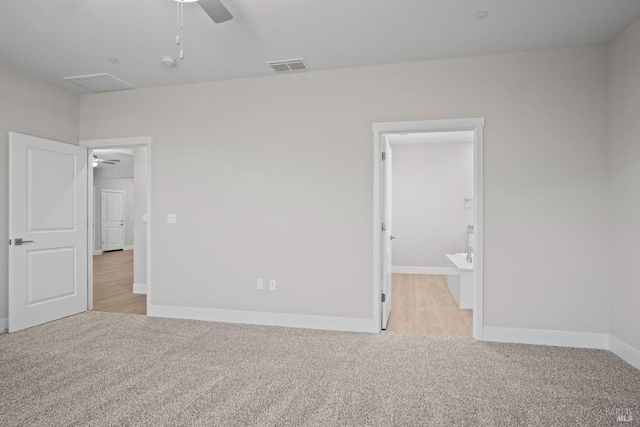 full bathroom with a tub to relax in, a stall shower, wood finished floors, and vanity