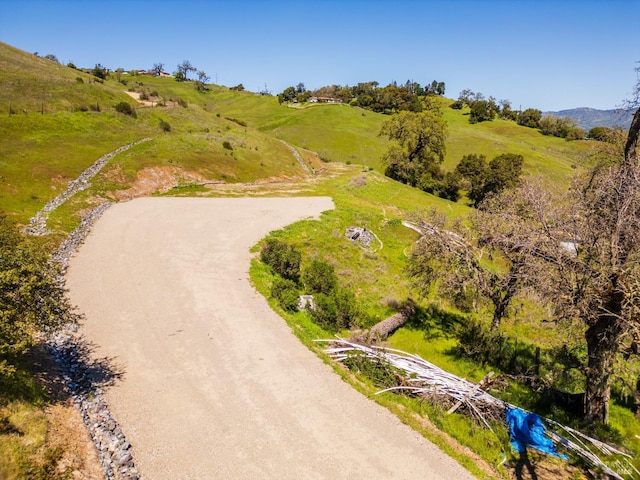 aerial view with a rural view