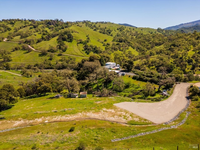 aerial view featuring a rural view