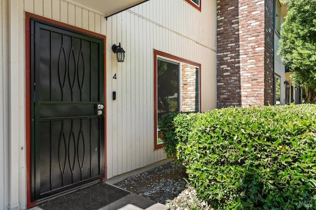 view of doorway to property