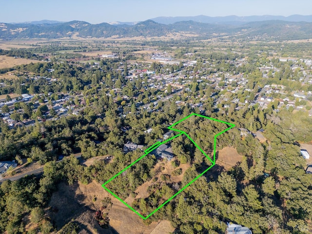 aerial view featuring a mountain view