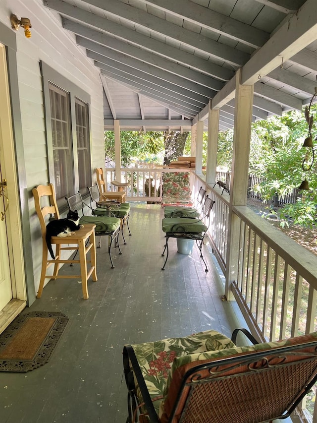 view of patio / terrace featuring covered porch