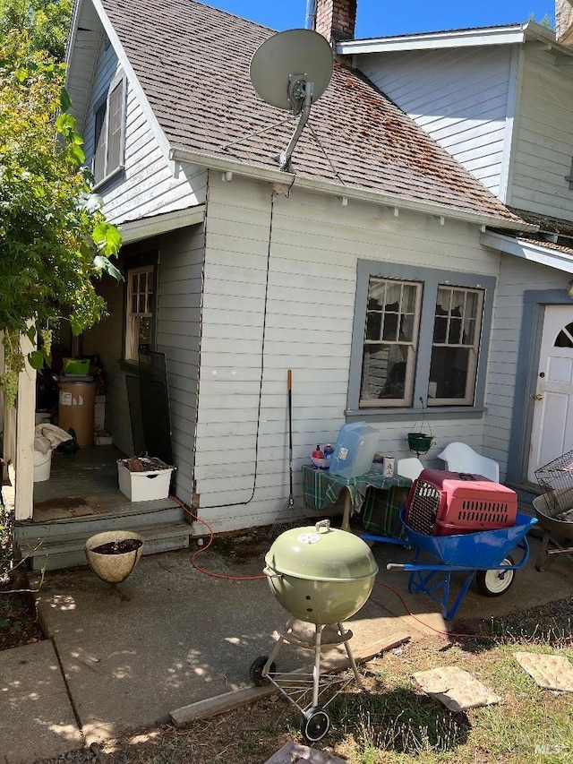 view of home's exterior featuring a patio